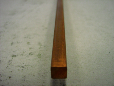Kupfervierkant E-Cu  10x10 mm Länge 1000 mm
