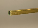 Messingvierkantrohr MS 63    1,5x1,5x0,30 mm Länge ca. 1000 mm